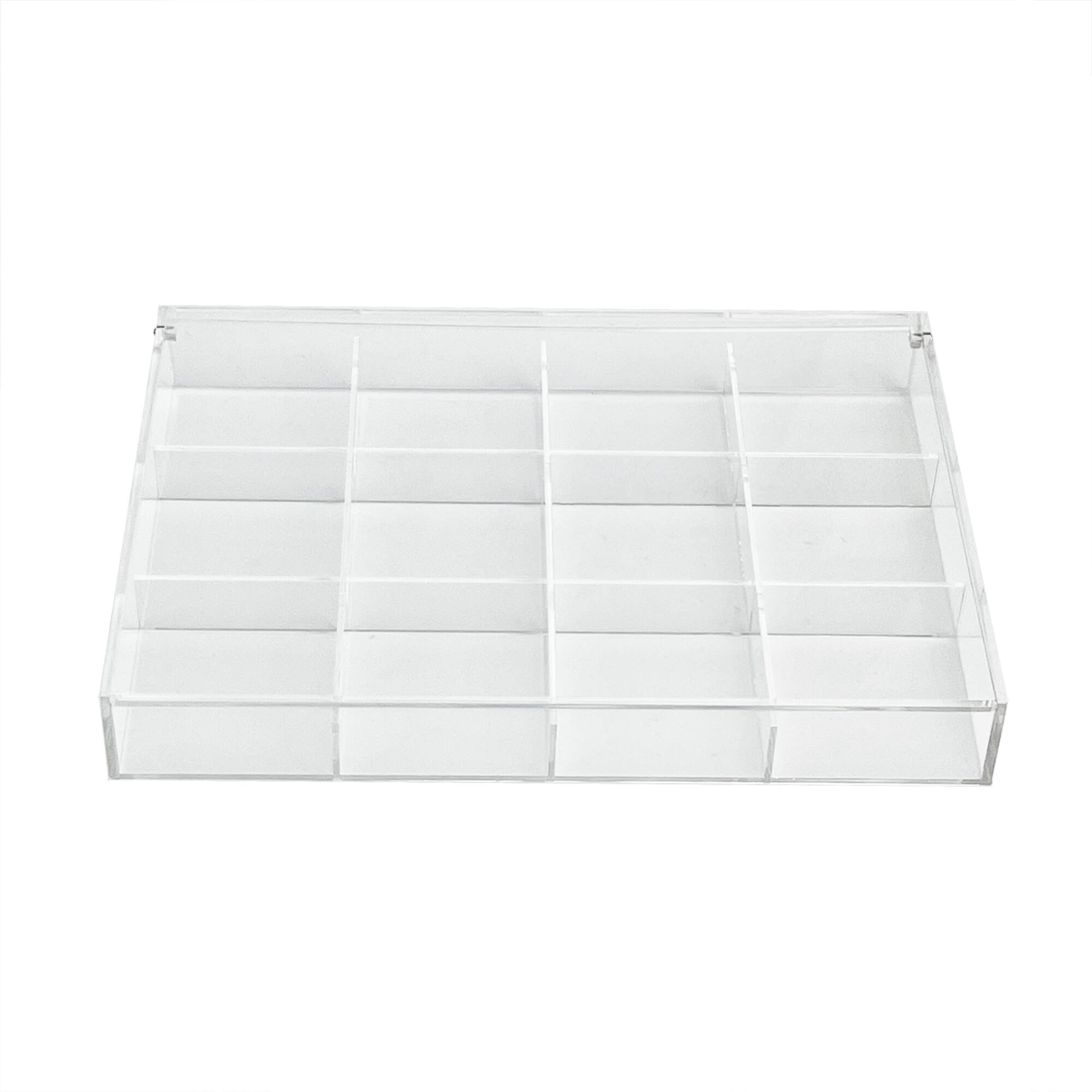 13.6" Clear -Compartment Divided Tray with Lid by Bead Landing